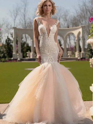 Cherry Blossom Wedding Dress by Naama Navipur