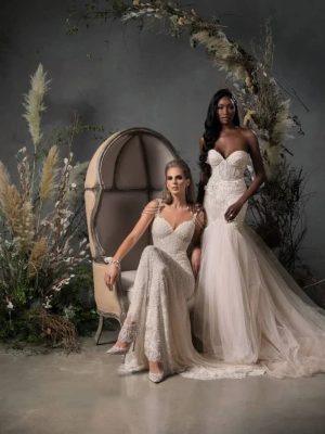 Nobility and Sky Wedding Dress by Naama Navipur