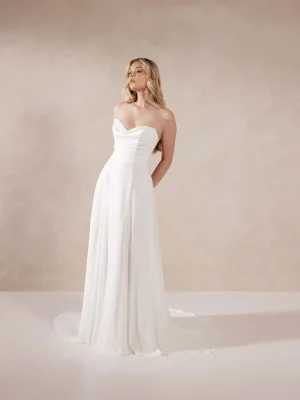 Justin Alexander Eliora A Line Bridal gown San Diego showroom