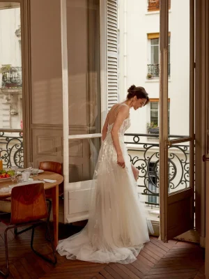 Justin Alexander Emmaline A Line Lace wedding dresses San Diego