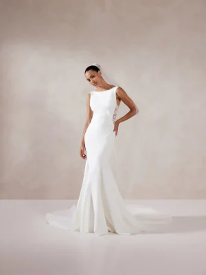 Justin Alexander Lanie Fit and Flare Affordable wedding dresses San Diego