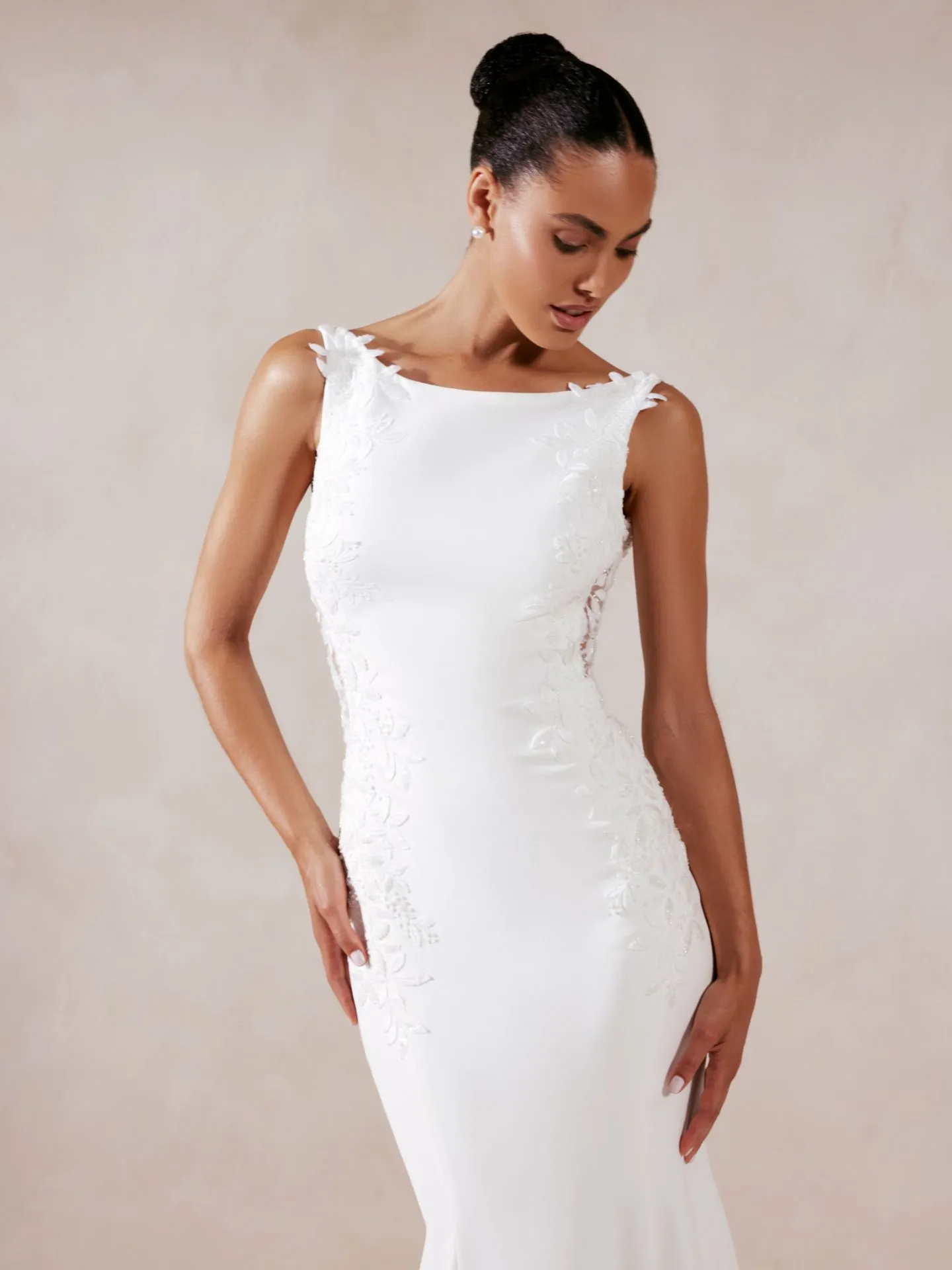 Justin Alexander Lanie Fit and Flare Southern California bridal shop