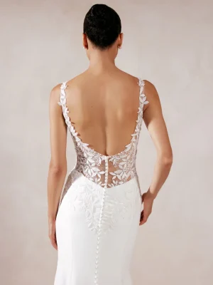 Justin Alexander Lanie Fit and Flare Top rated wedding dress store San Diego