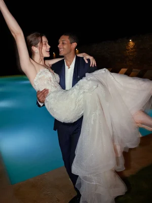 Justin Alexander Sawyer Trumpet Affordable wedding dresses San Diego