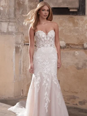 Justin Alexander Sawyer Trumpet Wedding gown alterations San Diego