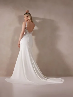 Justin Alexander Yelena Fit and Flare Best bridal shop in San Diego
