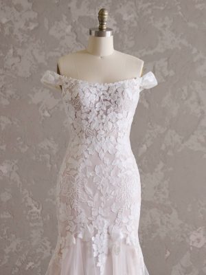 Maggie Sottero Cambria Fit and Flare Wedding gown alterations San Diego
