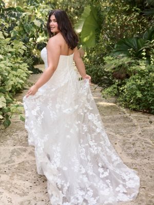 Maggie Sottero Demetria A Line Classic wedding dresses with long trains