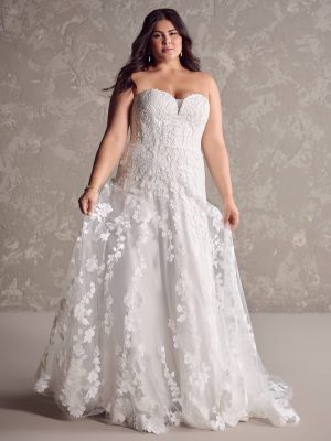 Maggie Sottero Demetria A Line Wedding Dress 2 Curve