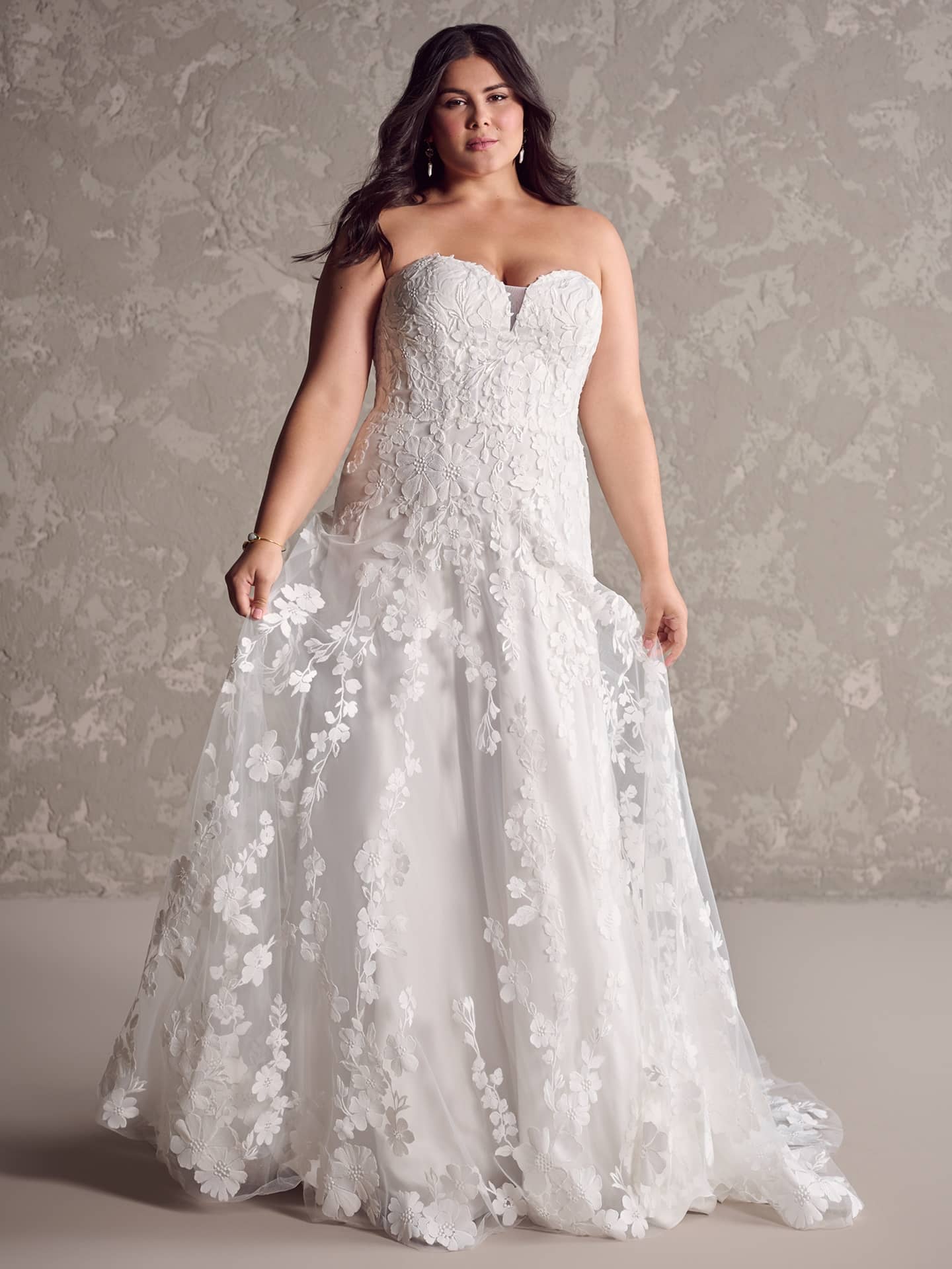 Maggie Sottero Demetria A Line Wedding Dress 2 Curve