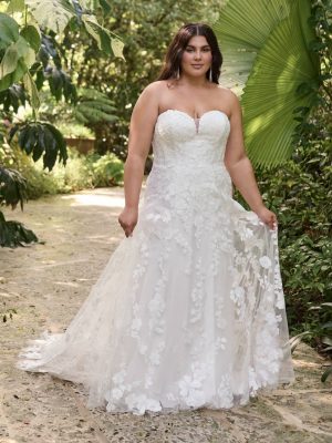 Maggie Sottero Demetria A Line Wedding Dress 3 Curve