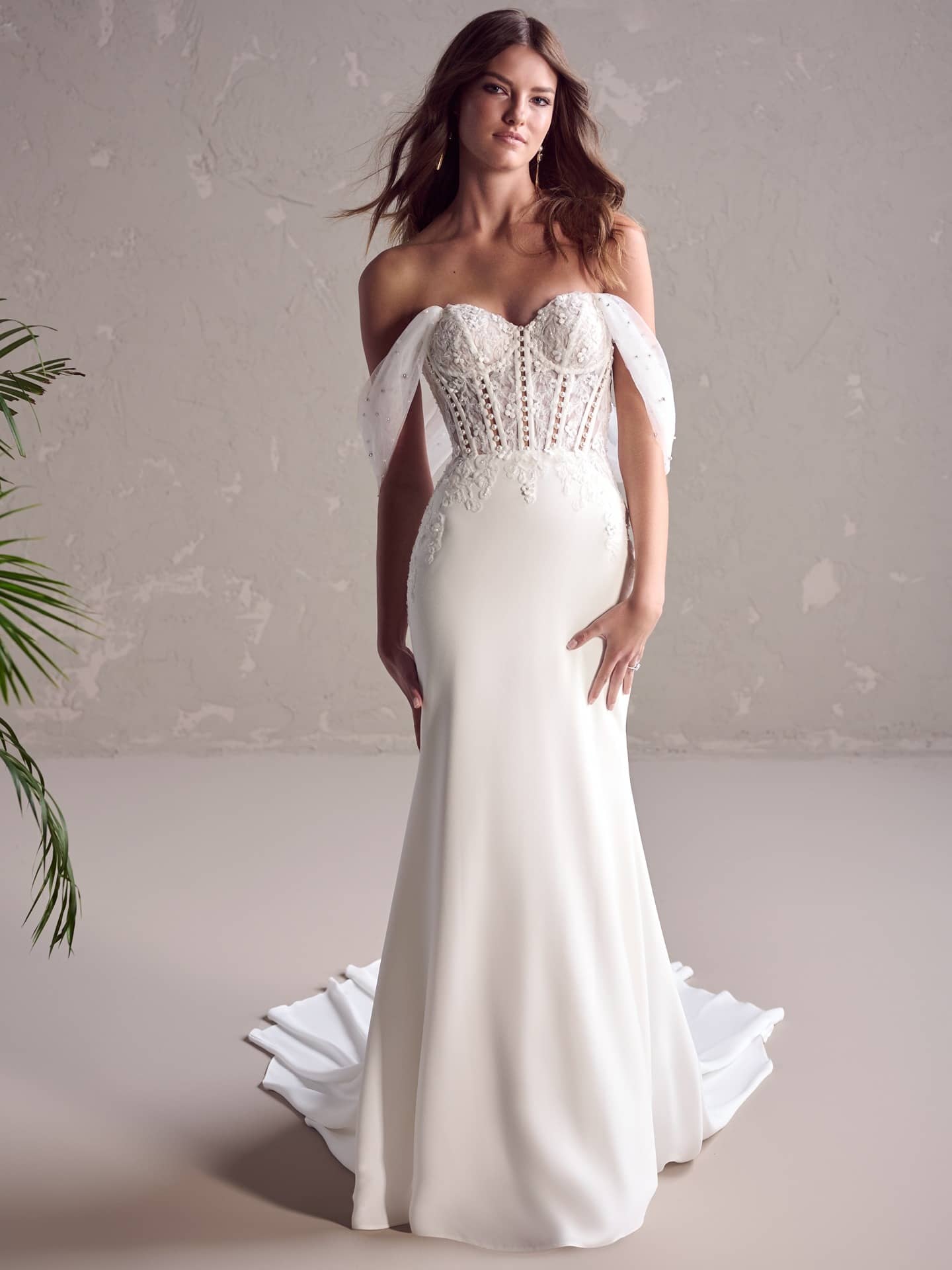 Maggie Sottero Doritte Fit and Flare Romantic lace wedding dresses