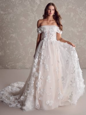 Maggie Sottero Laila A Line Classic wedding dresses with long trains