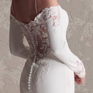 Maggie Sottero Tyra Sheath Wedding Dress Closure