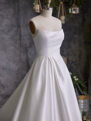 Sottero and Midgley Aspen A line Classic wedding dresses with long trains