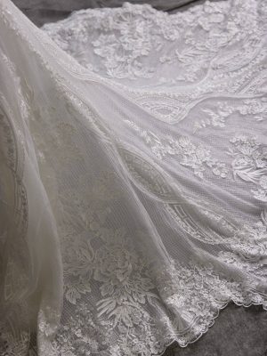 Sottero and Midgley Bailey Fit and Flare Classic wedding dresses with long trains 2