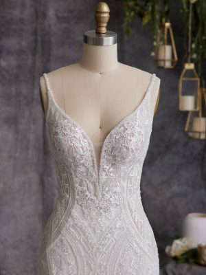 Sottero and Midgley Bailey Fit and Flare Modern minimalist wedding dresses 2