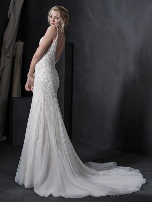 Sottero and Midgley Boston Sheath Classic wedding dresses with long trains