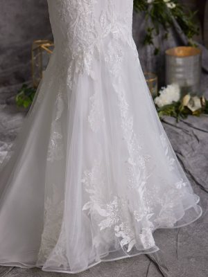 Sottero and Midgley Dove Fit and Flare Modern minimalist wedding dresses