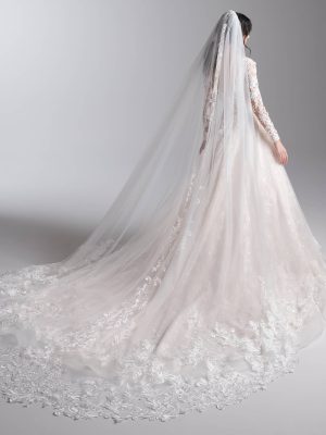 Sottero and Midgley Zander Ball Gown Bridal gown San Diego showroom Veil Ivory