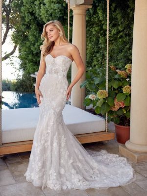 Casablanca Angelina Fit and Flare Affordable wedding dresses San Diego