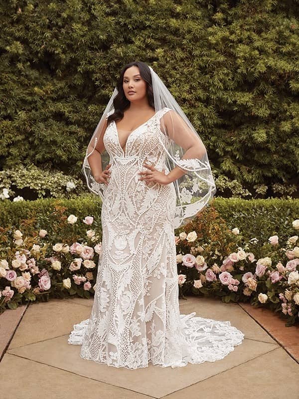 Casablanca Angie Fit and Flare Custom wedding dresses