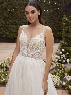 Casablanca Carrie A line Modern minimalist wedding dresses
