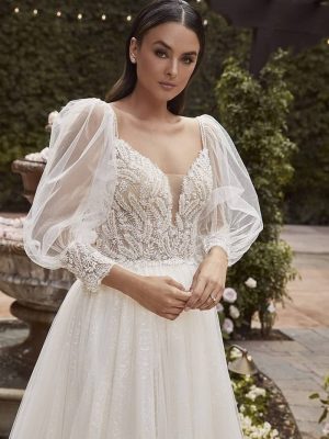 Casablanca Carrie A line Romantic lace wedding dresses