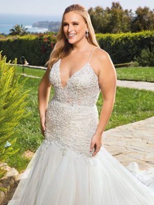Casablanca Clara Fit and Flare Bespoke wedding dresses worldwide