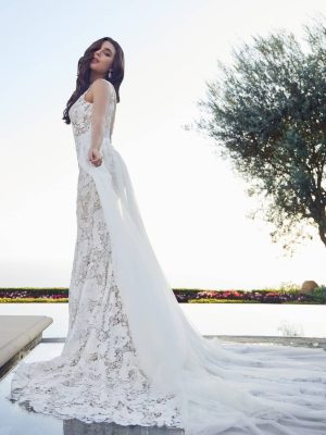 Casablanca Elisha Fit and Flare Custom wedding dresses San Diego