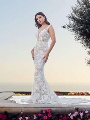 Casablanca Elisha Fit and Flare Luxury wedding gowns San Diego
