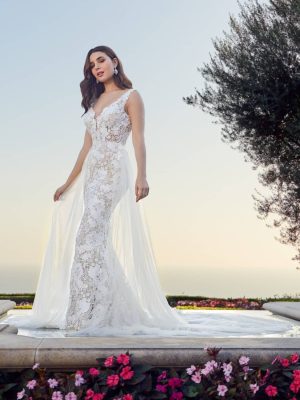 Casablanca Elisha Fit and Flare Plus size wedding dresses San Diego