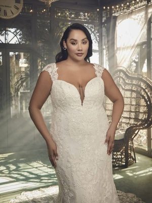 Casablanca Justine Fit and Flare Luxury bridal boutique online