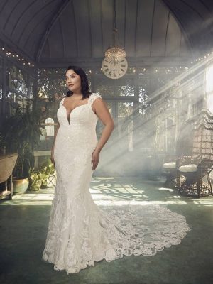 Casablanca Justine Fit and Flare Online bridal gown shopping