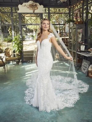 Casablanca Justine Fit and Flare Top rated wedding dress store San Diego