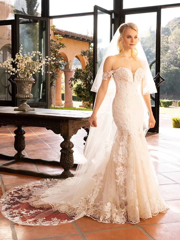Casablanca Karina Fit and Flare Wedding Dress
