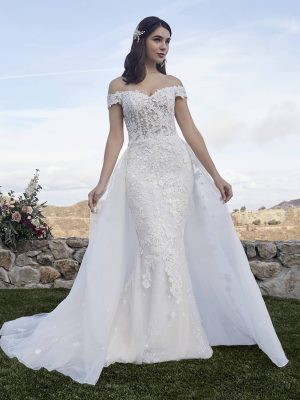 Casablanca McKenzie Fit and Flare Custom wedding dresses San Diego