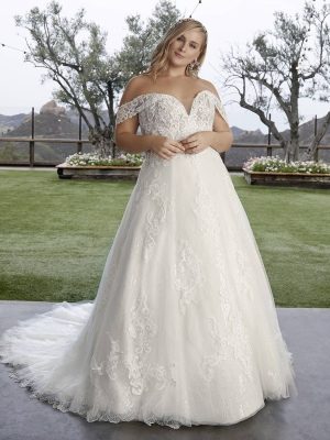 Casablanca Myla A Line Classic wedding dresses with long trains