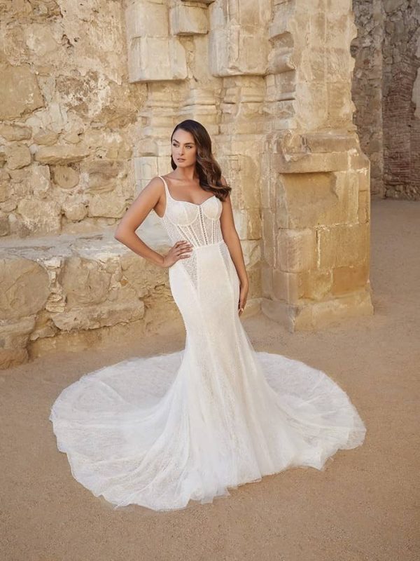 Casablanca Perla Fit and Flare Handmade wedding dresses USA