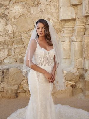 Casablanca Perla Fit and Flare Made to order wedding gowns