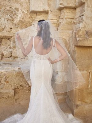 Casablanca Perla Fit and Flare Wedding dress stores near me