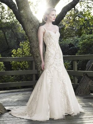Casablanca Sage Fit and Flare Wedding dress shop San Diego