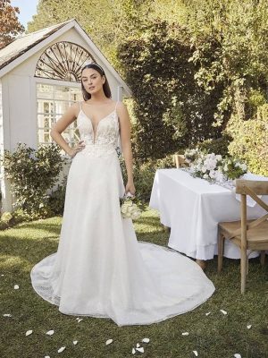 Casablanca Shay Fit and Flare Top rated wedding dress store San Diego