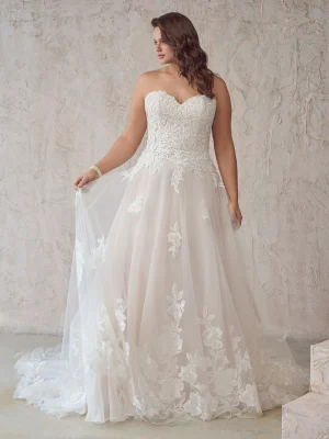 Maggie Sottero Britney A Line Unique wedding dress designs 1