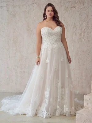 Maggie Sottero Britney A Line Unique wedding dress designs