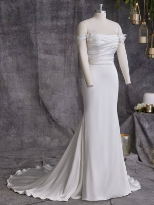 Maggie Sottero Cameron Sheath Classic wedding dresses with long trains 1
