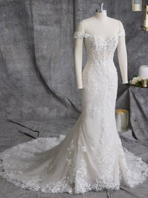 Maggie Sottero Harlem Lane Sheath Classic wedding dresses with long trains