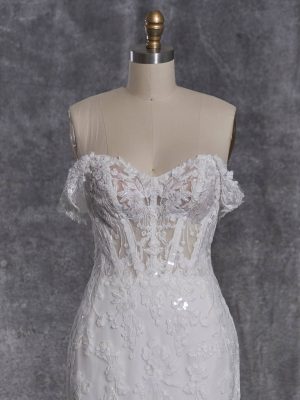 Maggie Sottero Harlem Lane Sheath Ethereal wedding dresses for outdoor weddings 1