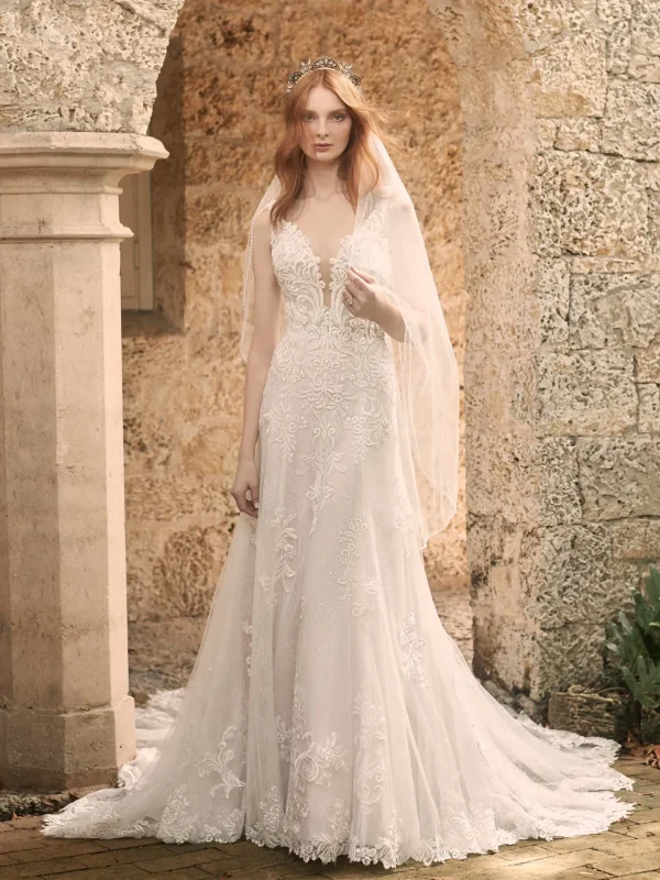Maggie Sottero Johanna Ethereal wedding dresses for outdoor weddings