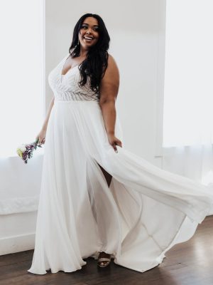 Maggie Sottero Maurelle A Line Plus size wedding dresses San Diego Curve